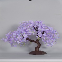 Nouvelle lampe d'arbre à fleurs artificielles de glycine à commande tactile, système d'alimentation double, lampe de nuit décorative à double usage pour la maison et le jardin