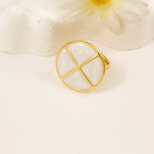 Bague Cœur en Acier Inoxydable Émaillé pour Femme, Style <span class=keywords><strong>Français</strong></span>, Bijou de Luxe en Acier Titane, Tendance et Original - Product Image 3