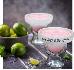 FREEZE Margarita Copas de cóctel Vidrio de doble pared Frozen Stemless Tazas de enfriamiento con enfriador de gel - Product Image 6