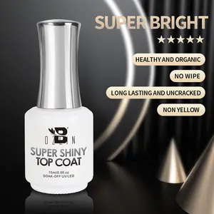 15Ml Professionele Super Shine Clear Gel Nagellak Clear Base Coat Top Coat Losweken Uv Gel Geen Veeg top Coat