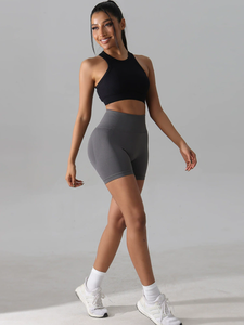 Nouveaux pantalons de fitness taille haute amincissants pour femmes, style sportif, shorts de yoga trois quarts à effet fessier galbé - Product Image 2