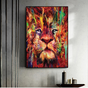 Moderne Animaux Graffiti Art Lions Toile Peinture Mur Des Affiches D'art Imprime Cuadros Mur Photos pour Salon Home Decor Mur - Product Image 4