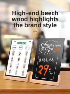 Handgeschreven <span class=keywords><strong>Menu</strong></span> A4 Billboard Bar Teller Board Klein Uitwisbaar Diy Blackboard Kraam Prijs Display Board - Product Image 2