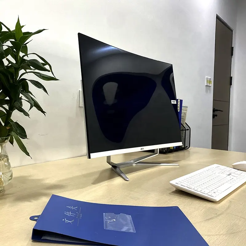 32 inch curved screen business all in one computer with built in camera