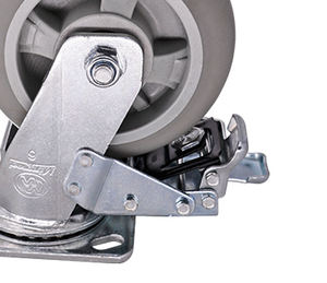 Schwerlast 4\" 5\" 6\" 8\" TPR Schwenkrolle mit Bremse, Gummi-Kugel, Industriequalität, Tragkraft 200-300kg, Chinesische Fabrikrollen - Product Image 3