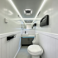 Goeasy Luxury Mobile, remorques sanitaires portables d'occasion, 4 cabines de luxe spacieuses, pour toilettes extérieures, à vendre