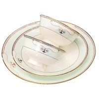 Luxuriöses Europäisches Design Bone China Geschirrset mit Goldrand Elegantes Tafelservice für Zuhause und als Geschenk