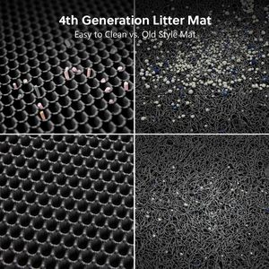 Easy Clean Solid Modern Eco Friendly Durable <b>Large</b> Waterproof EVA Double Layer Cat Litter <b>Mat</b> with Scatter Control - Product Image 6