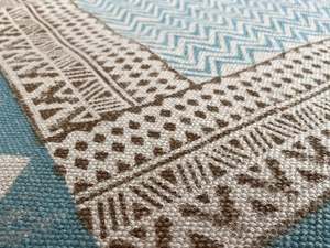 Aztec <b>Block</b> Print Cotton Dhurrie Rug Handmade Boho Area Carpet Floor Rug Home Decor - Product Image 2