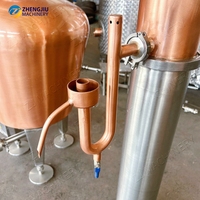 Alambic en cuivre ZJ 50-500L pour whisky, équipement de distillation de liqueur, fabricant d'équipements de distillation d'alcool