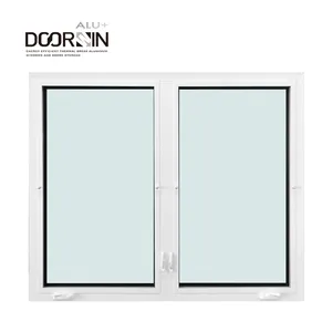 Most Popular Custom Aluminum Windows Wind Pressure Resistance Heat Insulated Double Glazed Crank Window