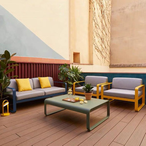 Conjunto de sofás de aluminio para exteriores en forma de L, impermeable, para jardín, terraza, villa, balcón, solárium, casa de huéspedes - Product Image 4