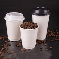 Fabriqué en chine, pâte de bois de haute qualité, Durable, jetable, Double paroi, Euro standard, tasse à café en papier chaud et froid de 8oz