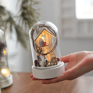 Fenlan transfrontalier Offre Spéciale noël décoratif verre lampe père noël lumière renne veilleuse neige bureau ornements - Product Image 4