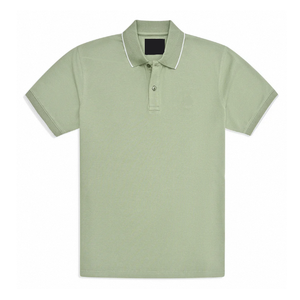 Camisa Oxford de Manga Corta Verde Sólido para Hombre, Corte Regular, Estilo Casual, Tejido de Punto, 100% Algodón, Antiarrugas, Diseño con Bolsillo - Product Image 1
