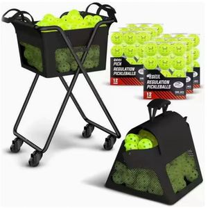 Carrito de Recolección de Pelotas de Pickleball Plegable, de Hierro, con Marco para Recoger Pelotas, Carrito de Almacenamiento de Pelotas de Tenis, Móvil - Product Image 2
