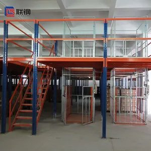 Fabricant d'étagères d'entrepôts industriels Étagères de rangement en mezzanine Plate-forme en acier Système de rayonnage au sol en mezzanine
