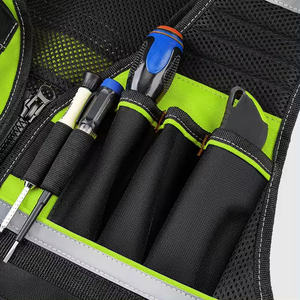 Veste de travail tactique à multiples poches avec fermeture éclair en toile personnalisée, veste de travail robuste pour électriciens - Product Image 6