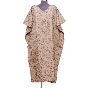 Impresión Digital Personalizada de Alta Calidad, 100% Algodón Orgánico, Estampado Floral, Cintura Natural, Corte Holgado, Vestido Largo de Verano para Playa, Lavable, para Mujer - Product Image 1