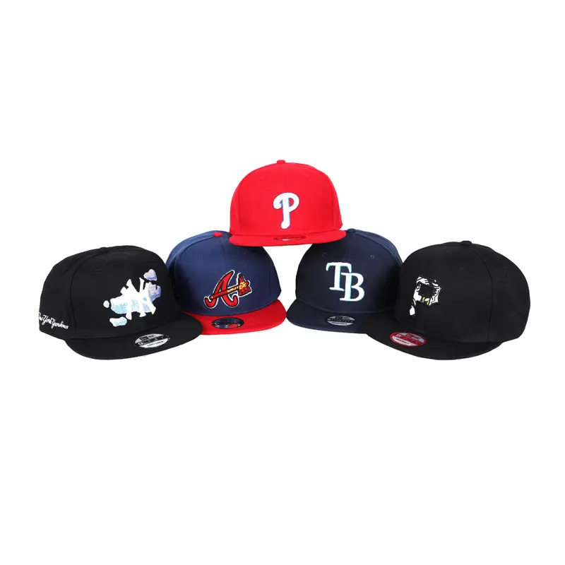 Wholesale High Quality Replica New Style Wool 6 Panels Flat Brim Fast Delivery Stocked 3D Embroidery Logo Baseball Cap