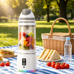 Vaso Mezclador Portátil de Alto Rendimiento de 700 ml con Tapa para Beber, Vaso para Batidos y Jugos para Gimnasio, Viajes, Oficina y Cocina - Product Image 4