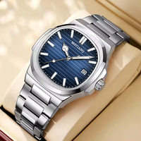 Montres de Luxe de Gros d'Usine, Montres à Quartz Carrées en Acier Inoxydable Étanche pour Hommes, Reloj Montre Homme d'Affaires