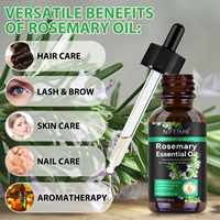 NiFEISHI 30 ml Huile de Romarin 100% Pure et Naturelle Biologique pour Renforcer les Cheveux et le Cuir Chevelu, Adaptée à Tous Types de Cheveux