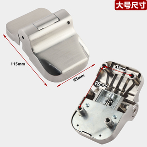 Accessoire de quincaillerie pour cloison de toilettes publiques : Charnière silencieuse en acier inoxydable à fermeture automatique pour porte, tailles S, M, L - Product Image 4