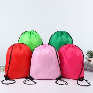 Polyester Custom Drawstring Gym Backpack with Custom Logo <b>Film</b> <b>Laminated</b> Rope Handle-Gift Option - Product Image 5