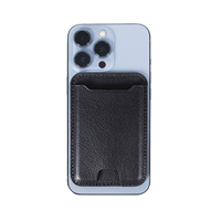 F & C dompet kulit PU magnetik, penyangga dompet dengan sandaran, pemegang kartu kredit telepon Magnet kuat