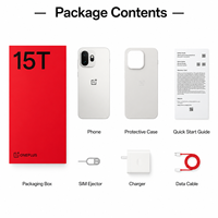 OnePlus 15T 5G d'origine, Snapdragon 8 Elite Gen 5, écran 6,32 pouces 165 Hz 1,5K, batterie 7500 mAh, appareil photo 50 MP, version mondiale, vente en gros