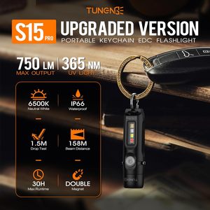 S15pro Keychain đèn pin <span class=keywords><strong>750</strong></span> lumen Cao EDC Túi Clip USB C có thể sạc lại mini nam châm thích hợp cho đi bộ đường dài cắm trại sửa chữa - Product Image 2