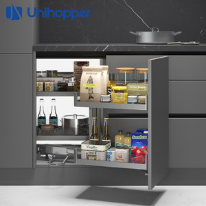 Unihopper Cabinet Pull-Out Basket Rectangle Multifunctional Storage Rack Easy Cleaning Food Container Drawer Type - Product Image 4