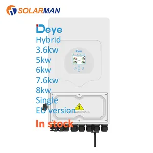 Deye on grid and off grid inverter SUN 3.6KW 5KW 6KW 7.6KW 8KW SG05LP1-EU standard single-phase Deye hybrid solar inverter