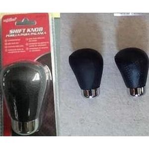 Car <b>Gear</b> <b>Knob</b> Black Leather Shift <b>Knob</b> For Manual Transmission Vehicles - Product Image 3