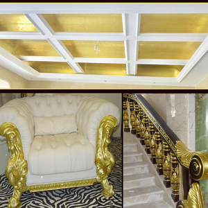 9x9cm Taiwán K hoja de oro 2000 uds/hojas <span class=keywords><strong>para</strong></span> artesanía chapado <span class=keywords><strong>en</strong></span> oro decoración Interior pasta acrílica arte dorado - Product Image 5