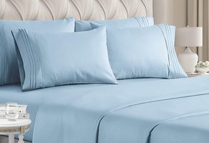 Ensemble de draps super doux 100% polyester, 1800 fils, draps égyptiens de luxe, adaptés aux matelas de 18 à 24 pouces - Product Image 2