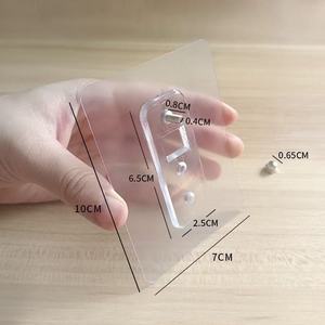 Large No Drill Screwdriver Sticker 7cmx10cm Transparent PVC <b>Adhesive</b> Hook For Bathroom <b>Shelf</b> Support 1pc - Product Image 2