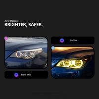 Phare projecteur LED Angel Eye bicolore pour BMW Série 5 E60 M5 Style DRL modifié 2003-2010