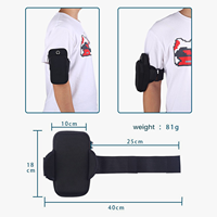 Bracelet de téléphone étanche en néoprène pour la course à pied, ajustement universel, double poche, support pour écouteurs, antichoc, respirant