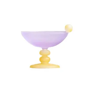 Wholesale Customized Household Colored Frosted Plate Living Room Fruit Snack Glass Plate With Stand