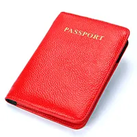 2020 गर्म बिक्री नरम असली लेदर पासपोर्ट धारक Multifunctional यात्रा टिकट बटुआ