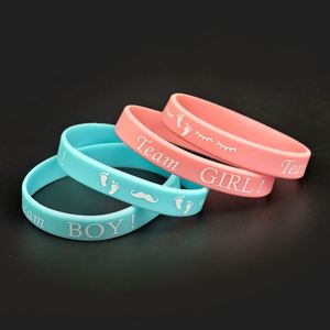 Bracelets de révélation du sexe, équipe garçon, équipe fille, bracelets en silicone, bracelets en caoutchouc pour fête de révélation du sexe, fête de naissance - Product Image 3