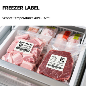 Deep <b>Freezer</b> Labels -40°C Permanent Adhesive for Frozen Food Meat Seafood Packaging - Product Image 4
