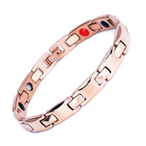 Pulsera de Salud con Nombre Personalizado Grabado, Unisex, de Acero Inoxidable 316L, con Terapia Magnética - Product Image 1