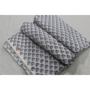 Tissu artisanal indien en coton imprimé à la main, motif floral moderne de Jaipur, pour sacs et rideaux, tissu léger pour robes - Product Image 5