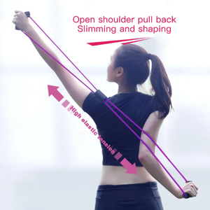 Bande de Résistance Élastique 8 Mots pour Yoga et Fitness, Équipement de Musculation Poitrine, Boucle en Caoutchouc pour Entraînement de Yoga et Étirements - Product Image 4