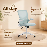 Chaise de bureau pivotante ergonomique en maille intégrale de haute qualité, réglable, pour personnel et cadres
