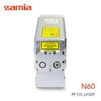 Zamia CO2 Metal Laser 60W 10, 6um/9.3um RF CO2 Tabung Laser untuk Penanda Terbang