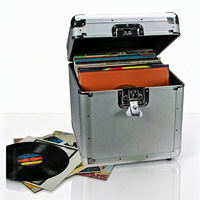 7 ''10'' 12 ''Boîte de rangement pour album de disques vinyles Caisse de CD LP en aluminium